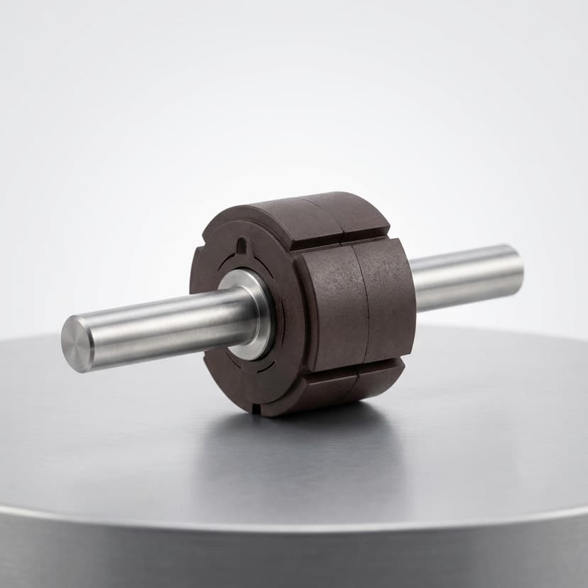 Overmolded rotor shaft
